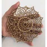 Mandalas Decorativas p/ Apliques ou Parede MDF Cru - Anis P 15cm