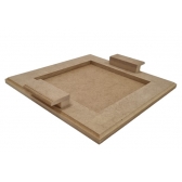 Bandeja Quadrada 23x23cm Mesa Café Mosaico MDF cru