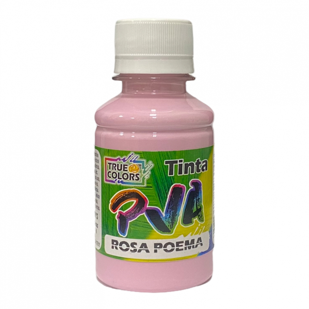 Tinta PVA Fosca 100ml True Colors - Escolha as cores - Rosa Poema 6102