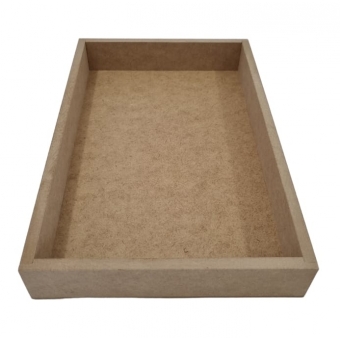 Bandeja Lisa G Retangular 26x41cm Lavabo Café Mesa  MDF cru