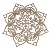 Mandalas Decorativas p/ Apliques ou Parede MDF Cru - Flor Linda 15cm