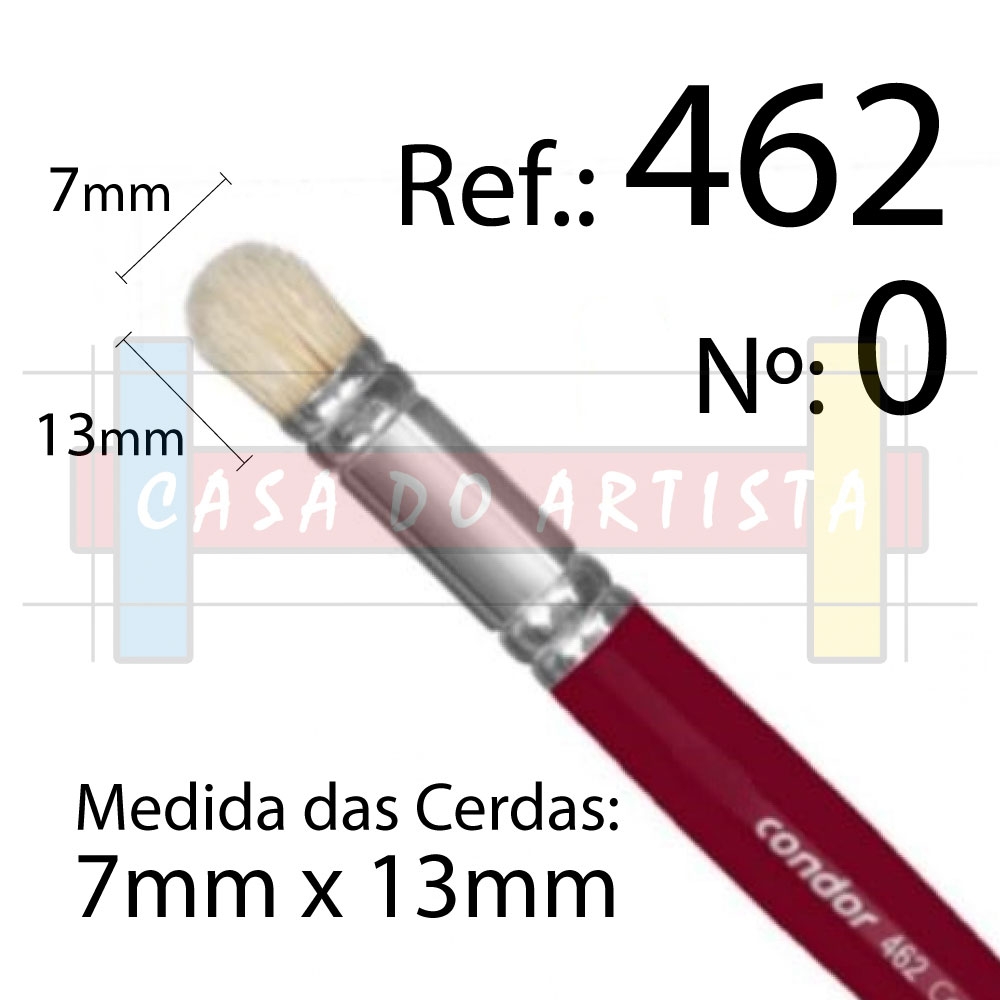 Pincel Broxa Pituá para Stencil Cerdas Naturais Condor ref. 462 - 0