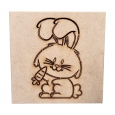 Caixa de Pascoa Coelho c/ Cenoura Bombons Chocolates MDF cru