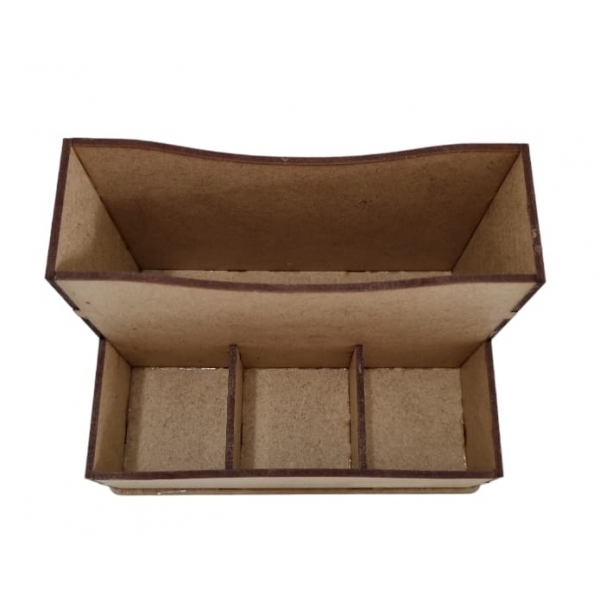 Porta Guardanapo Sachê Açucar Adoçante Sal MDF cru