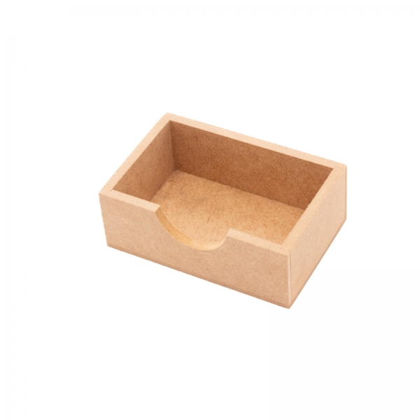 Caixa Porta Cartão de Visita Escritório Decoração MDF cru