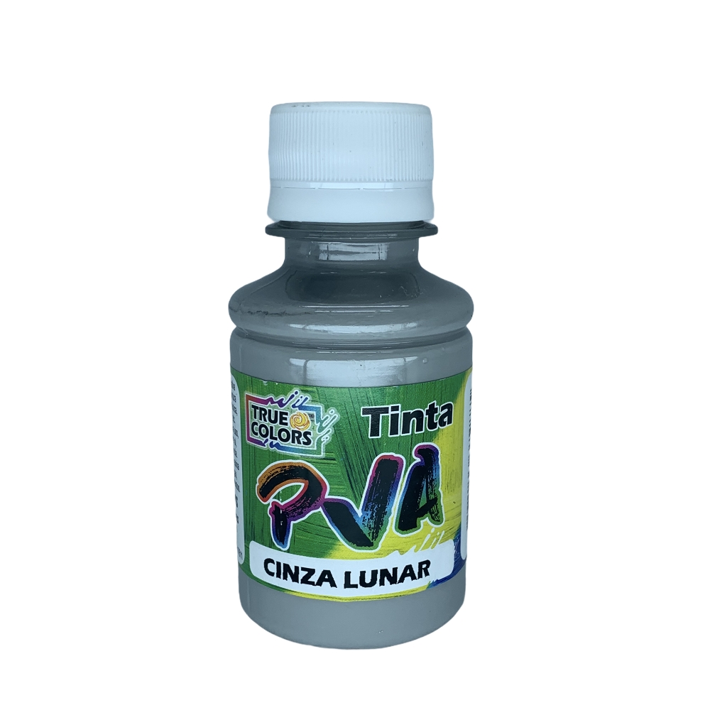 Tinta PVA Fosca 100ml True Colors - Escolha as cores - Cinza Lunar 7102