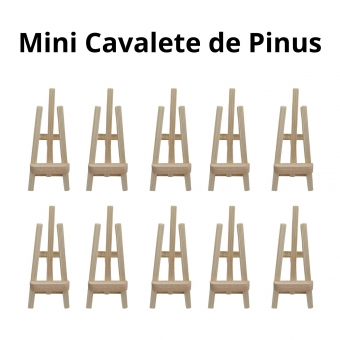 10 Mini Cavalete para Pintura em Madeira Pinus Lembrancinha