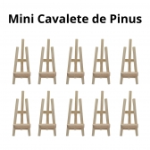 10 Mini Cavalete para Pintura em Madeira Pinus Lembrancinha