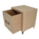Mini Cômoda Quadrada 1 Gaveta Pés e Puxador de Metal MDF cru