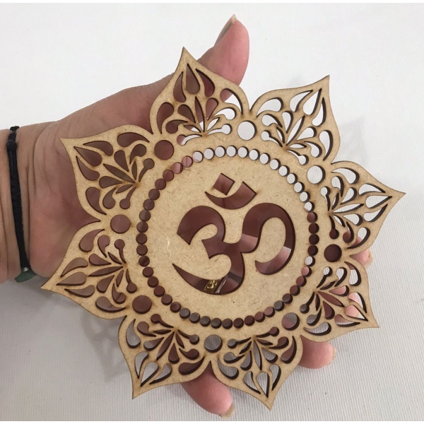 Mandalas Decorativas p/ Apliques ou Parede MDF Cru - OM 15cm