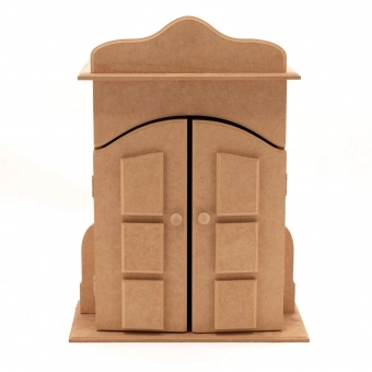 Oratório Colonial c Portas p Imagem Santo até 26cm MDF cru