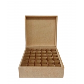 Caixa p/ Óleos Essencias 5ml e 15ml c/ 36 divisórias MDF Cru