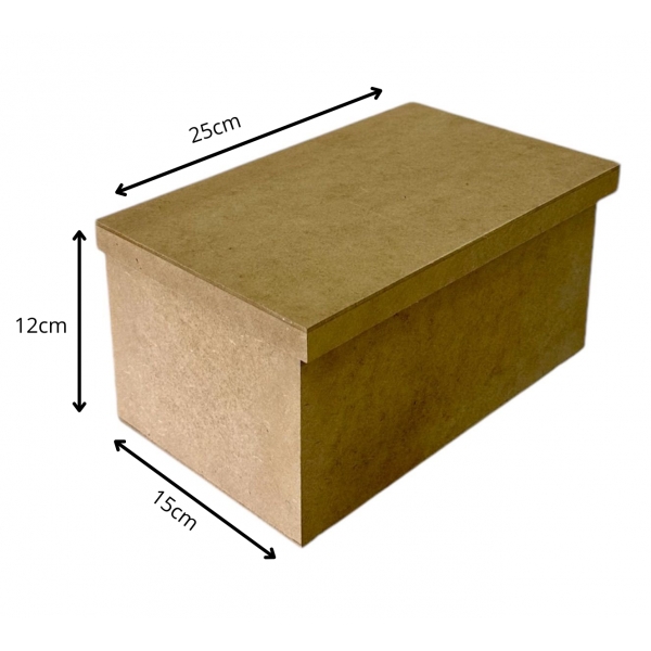 Caixa para 2 Canecas Tampa Sapato 15x25x12 MDF Cru