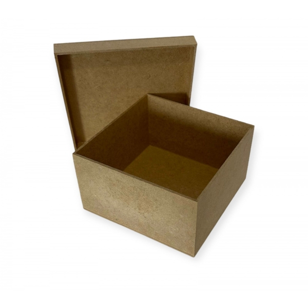 Caixas Quadrada 15x15x8 Tampa Sapato MDF Cru