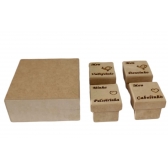 Caixa Recordações do Bebê com 4 Caixinhas Internas MDF Cru