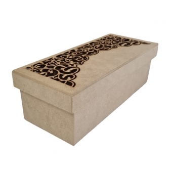 Caixa Porta Mini Vinho Unitário Tampa Arabesco P MDF cru