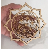 Mandalas Decorativas p/ Apliques ou Parede MDF Cru - Flor da Vida 15cm