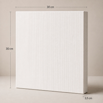 Painel para Pintura 30x30cm Branca – Para Tinta Acrílica, Óleo, PVA