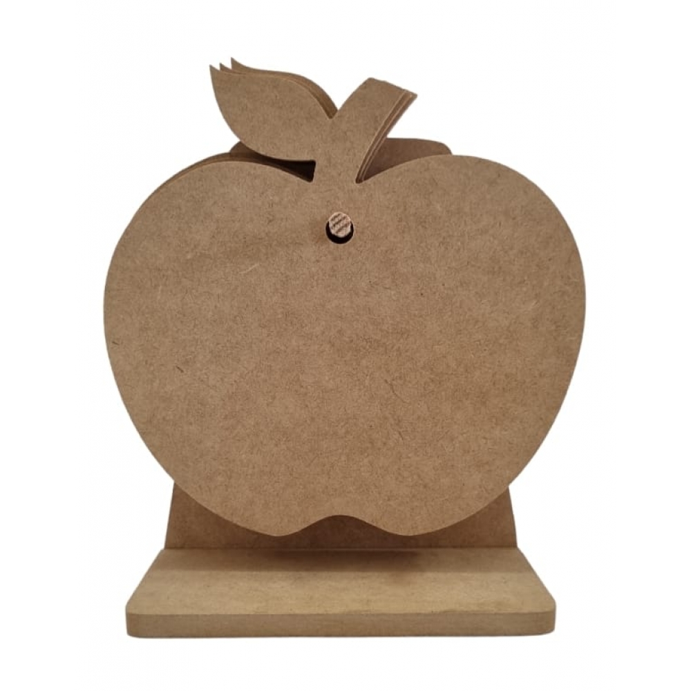 Descanso de Panelas Recorte de Maçã c/ 4 suportes MDF Cru