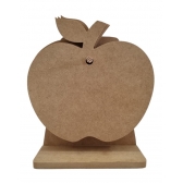 Descanso de Panelas Recorte de Maçã c/ 4 suportes MDF Cru