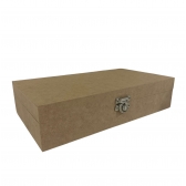 Caixa para Dinheiro 34x20x8 c/ Dobradiça Fecho cadeado MDF Cru