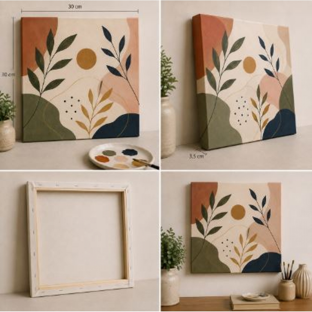Painel para Pintura 30x30cm Branca – Para Tinta Acrílica, Óleo, PVA