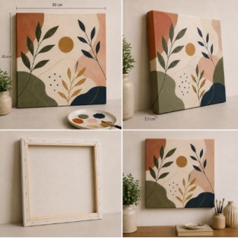 Painel para Pintura 30x30cm Branca – Para Tinta Acrílica, Óleo, PVA